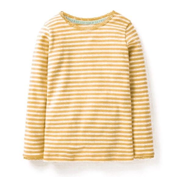 Boden Other - Boden Girls Supersoft Pointelle Tee Yellow 13/14Y